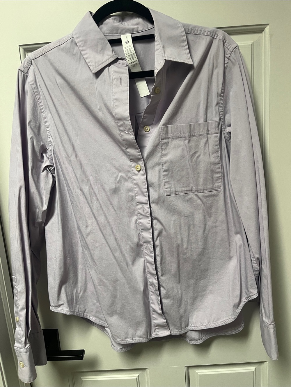 lululemon athletica Light Lavender Button-Up Blouse
